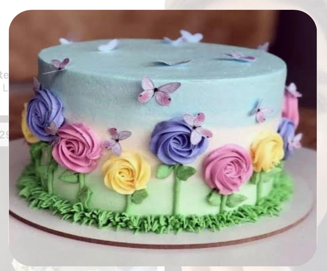 Sugar art spring girly cake - Atelier Eleni